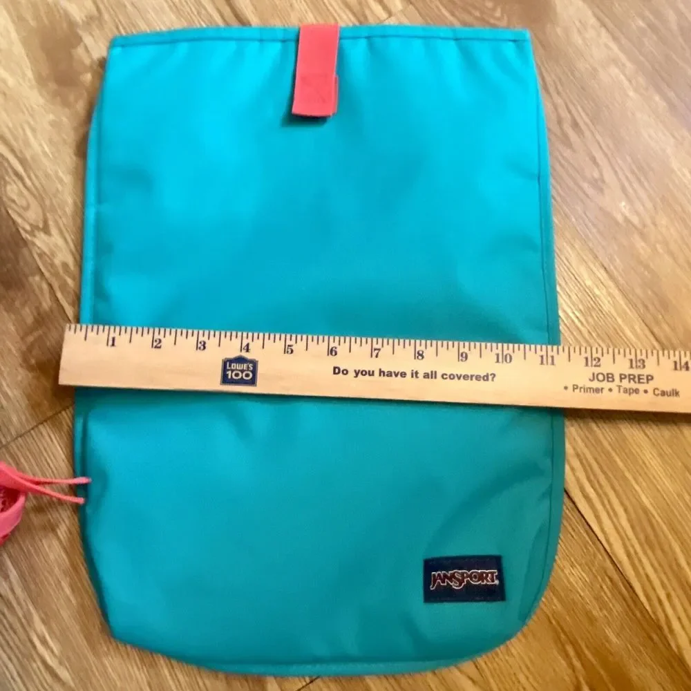 Jansport‎ Aztec Pattern Coral Teal Cream Multiple Zippers Laptop Insert Hg11